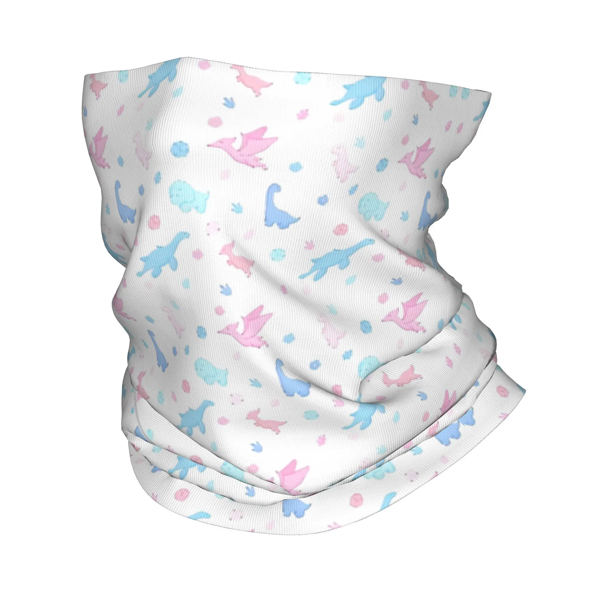 

Pastel Dino Bandana Neck Gaiter Printed Starry Whale Sharks Mask Scarf Multifunctional Headband Cycling Unisex Adult Washable