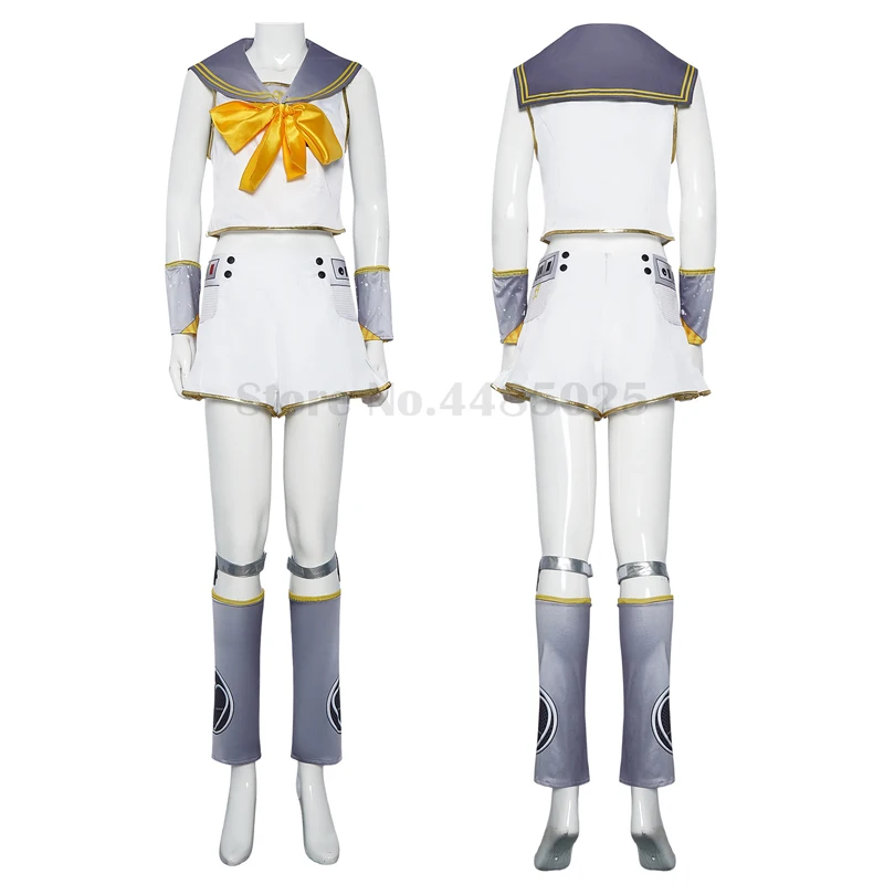 White sailor Clothes Anime Rin Cosplay Costumes Halloween Women Sweet Cute JK Uniform Carnival Party Full Set Role Play Outfit