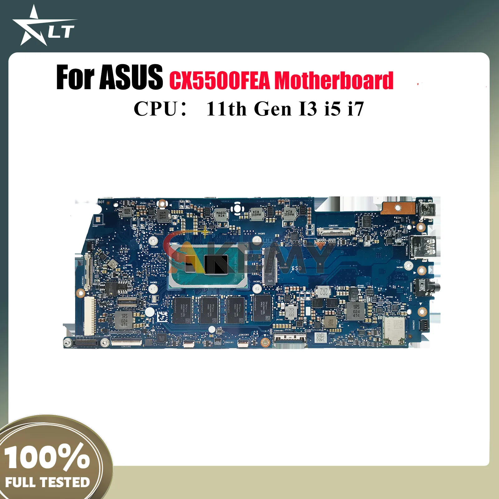 

Материнская плата для ноутбука CX5500FEA для ASUS Chromebook Flip CX5 CX5500FEA CX5500F с 11-го поколения I3 i5 i7 100% тестирование OK stk