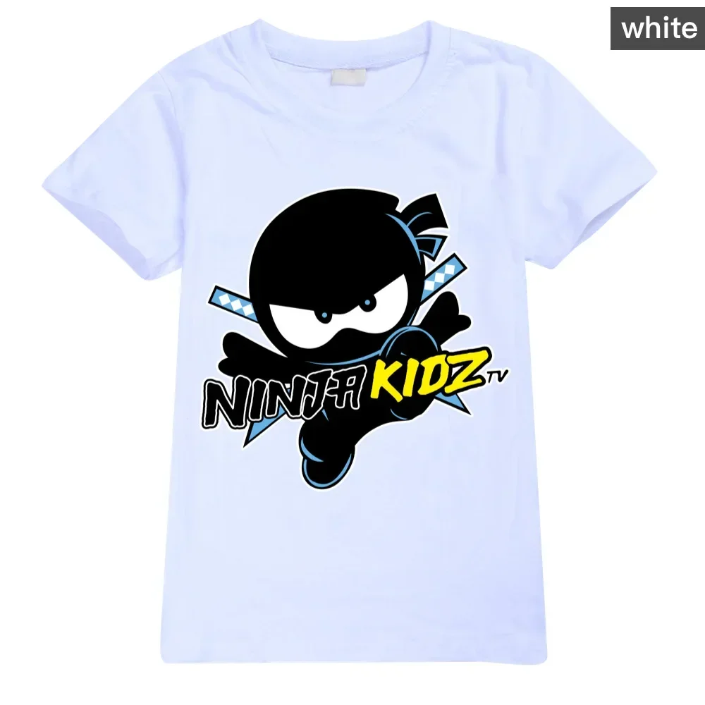 NINJA KIDZ Kids Clothes Summer Boys Fashion Short Sleeve T-Shirt Boys Graphic Tee Baby Girls Tops Children Pullover Hot Selling