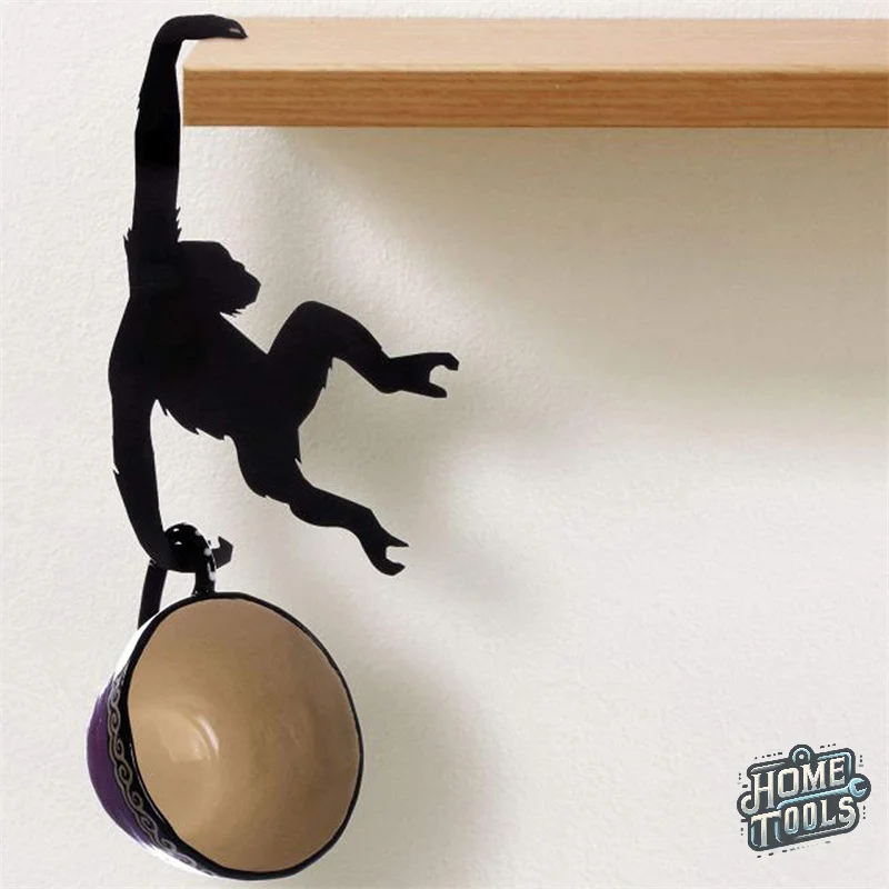 Wall Hook Clothes Hook Kitchen Door Hanger Hooks Monkey Shaped Key Hanger all Storage Towel Hook Coat Rack for Bathroom Kitchen