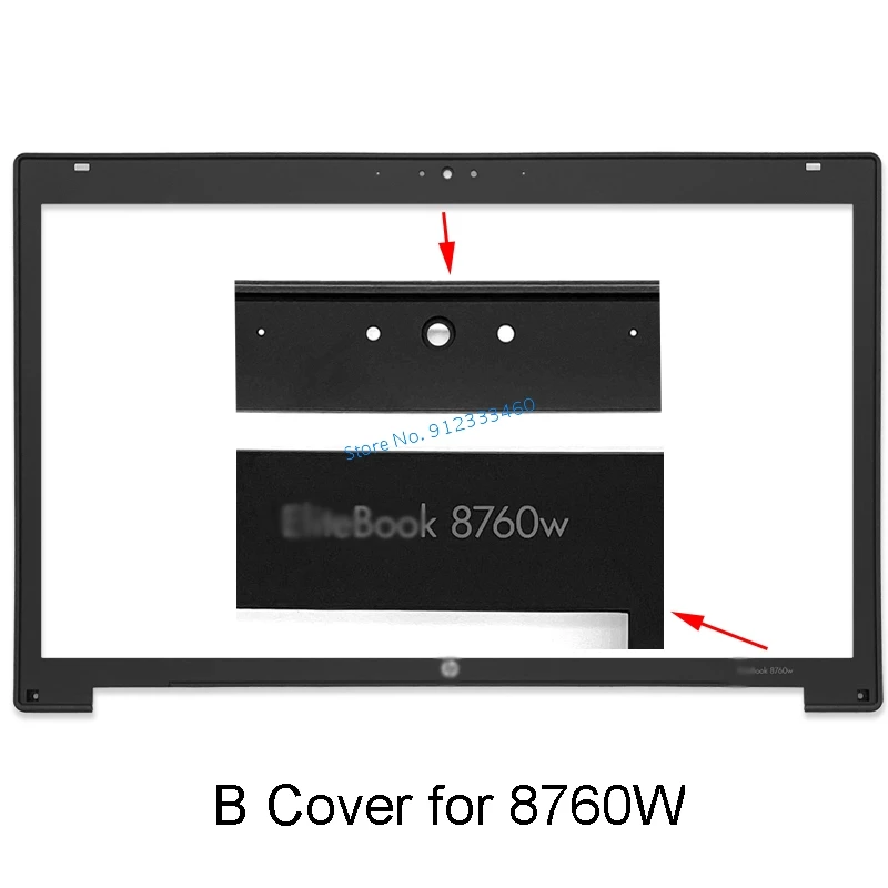 Imagem -03 - Tampa Traseira para Laptop hp Elitebook Tampa Traseira Superior do Lcd Moldura Frontal Palmrest Base Inferior Superior a b c d e Shell 8760w 8770w Novo