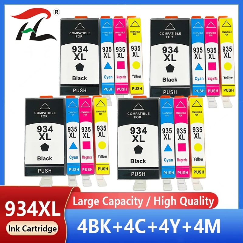 

16X Compatible for HP 934 935 Ink Cartridge 934XL 935XL for hp Officejet pro 6230 6830 6820 6835 6812 6815 printer