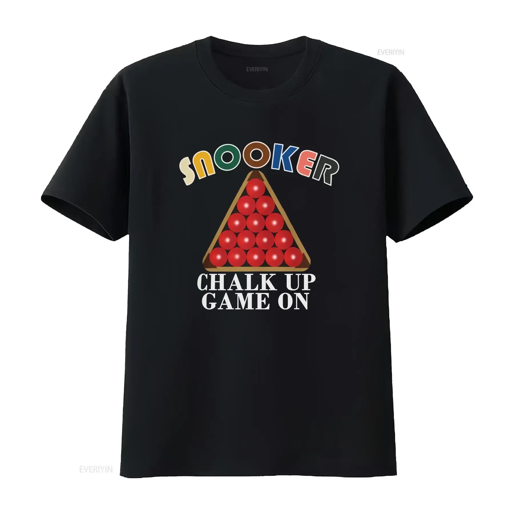 Snooker T shirt Chalk Up Game On Slogan Frame of Red Balls Cue Sports Fan Supporter vintage Washed graphic Slightly Breathable