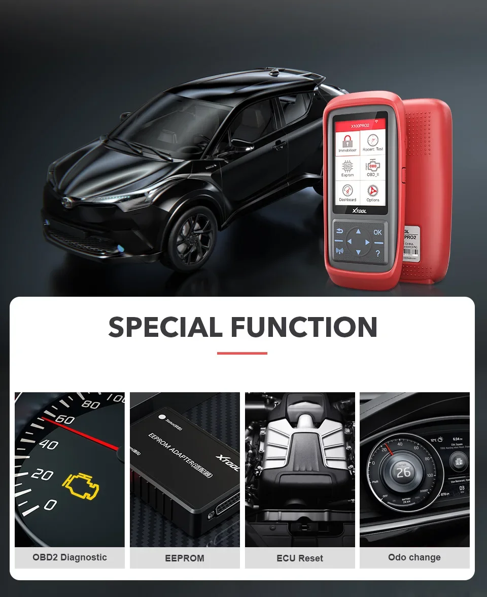 Picture 6: 100% Original XTOOL X100 PRO2 Dashboard Diagnostic Tool Car Auto Key Programmer Tool X100 Pro 2 OBD2 Key Programming Tools