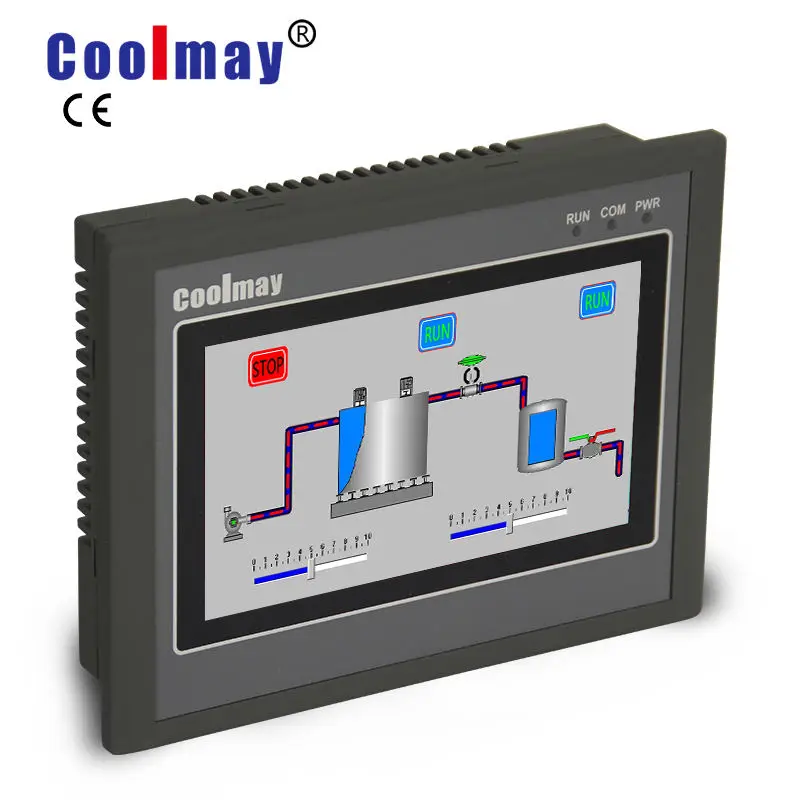 Coolmay الساخن 4.3 بوصة لوحة اللمس HMI Plc الكل في واحد EX3G-8043H-24MT درجة الحرارة الرطوبة للبرمجة المنطق ضاغط تحكم