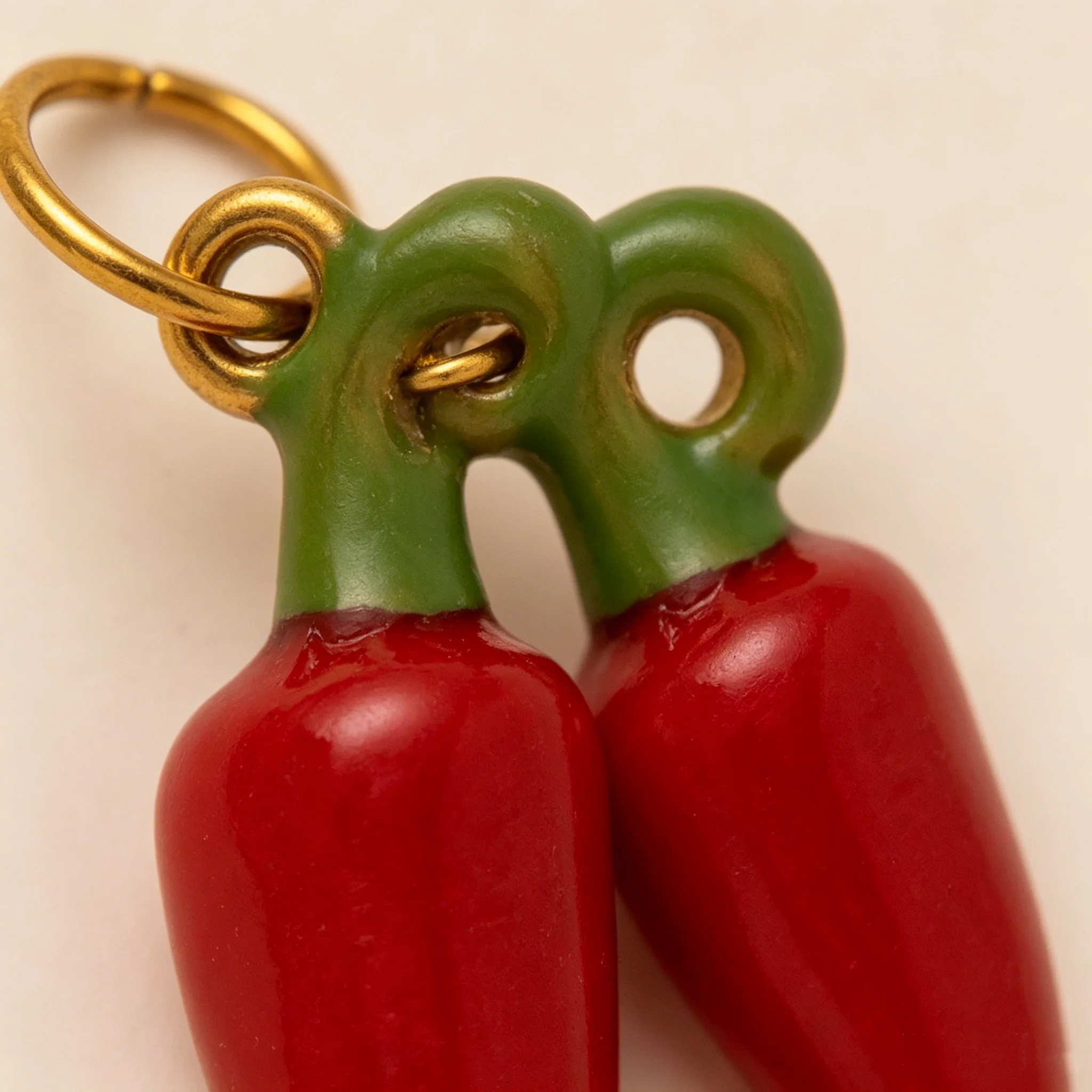 6Pcs Red Chili Pepper Stainless Steel Pendants For Necklace And Bracelet Accessories