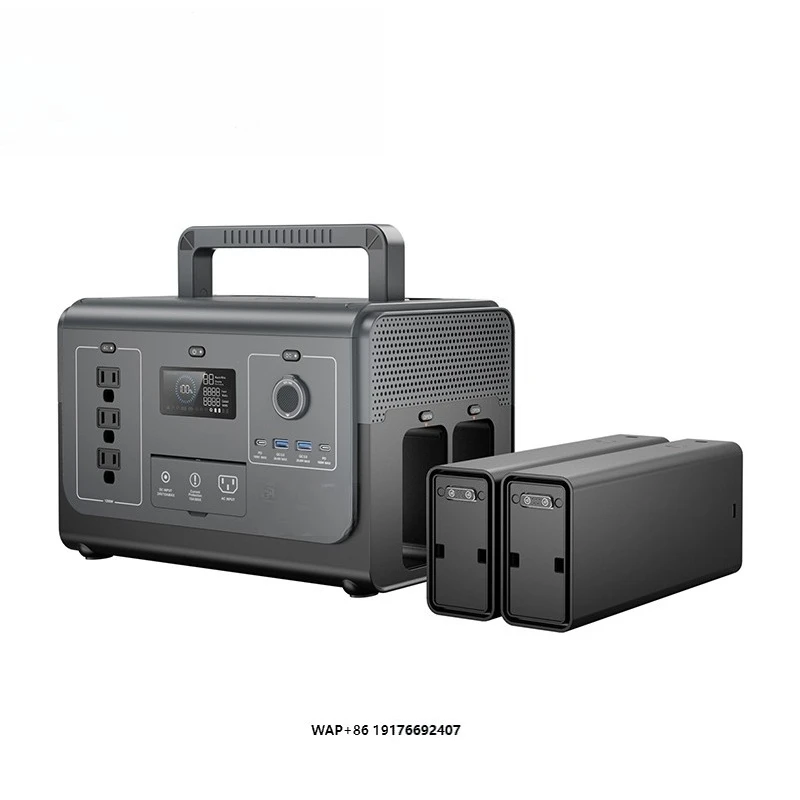 

1200W Portable Power Bank Lithium Ion Battery Solar Panel Camping Power Station Car Source Flashlight Pure Sine Wave