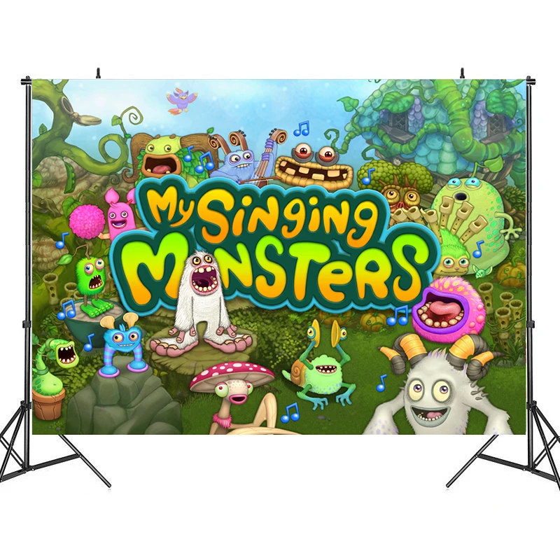 My Singing Monsters Birthday Decorations Gamer Party Favors Disposable Party Tableware Tablecloths Straws Baby Shower Supplies