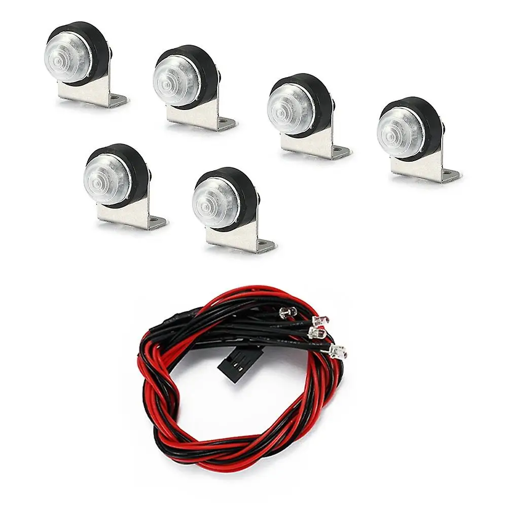 6pcs Led Roof Lights Headlights For Axial Scx24 Axi00002 Rc Car