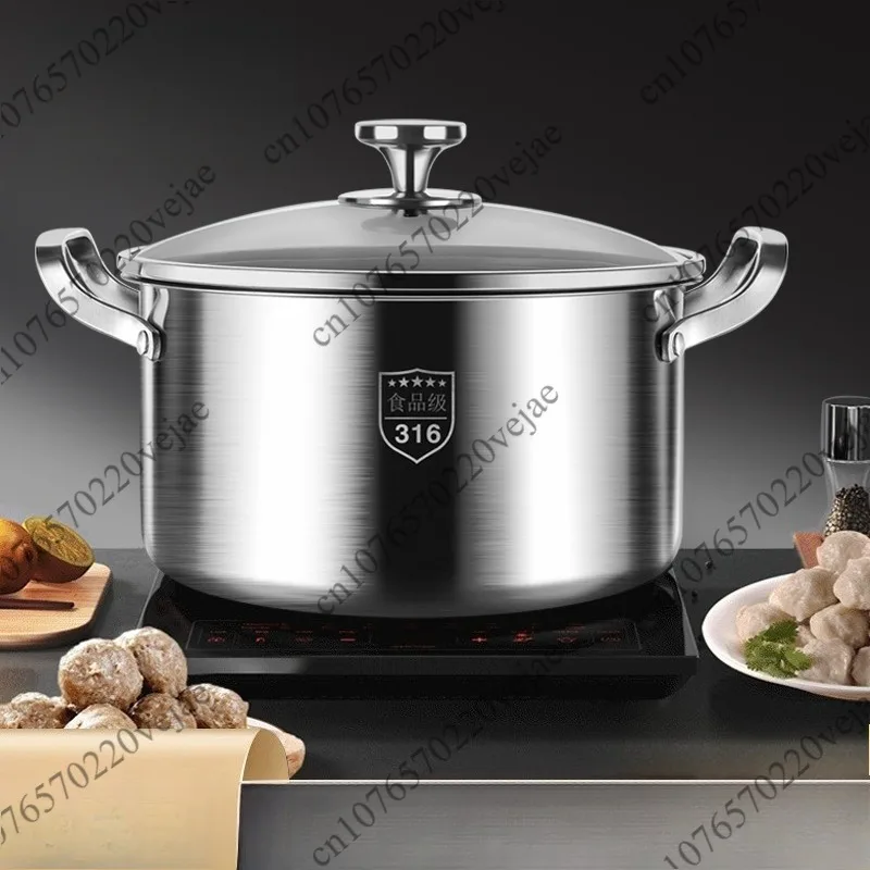 316 stainlesshousehold induction cooker porridge steamer integrated thickened binaural  food grade soup pot