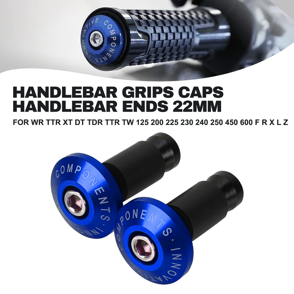 Motorcycle Handle End Bar Handlebar Grip Plug Cap For Yamaha WR TTR XT DT TDR TTR TW 125 200 225 230 240 250 450 600 F R X L Z