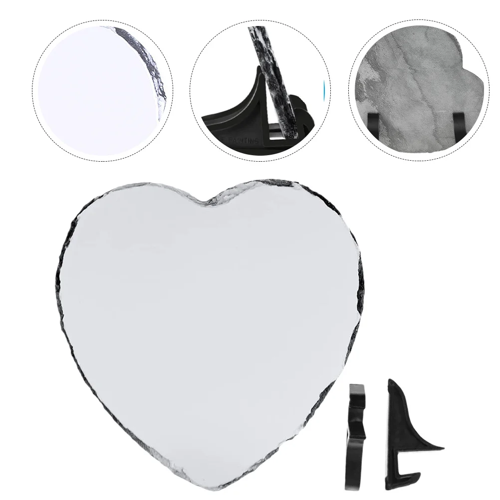 

Personalized Heart Shape Photo Plaque Frame with Smooth Polishing Print Your Loved Ones Memories Creative Desktop Picture