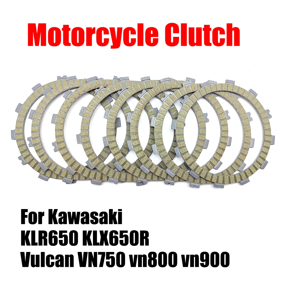 For Kawasaki KLR650 KLX650R Vulcan VN750 vn800 vn900 8PC 1SET Motorcycle Friction Clutch Plates Disc Plate Kit