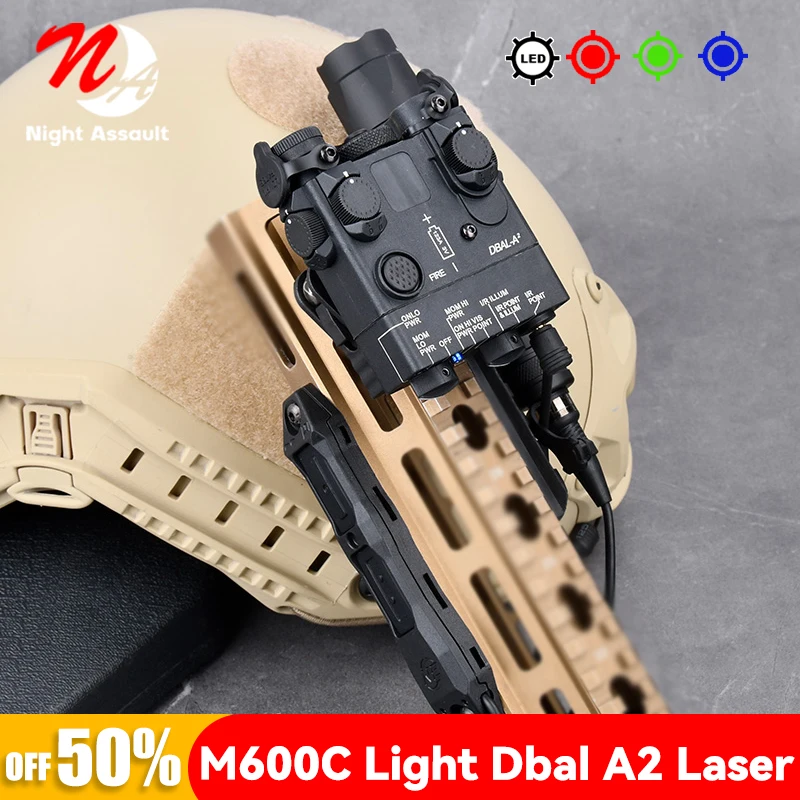 

Airsoft DBAL A2 M300 M600 Flashlight Red Green Dot Laser Only Laser Pressure Switch Tacitcal Hunting Weapon Light Fir 20mm Rail