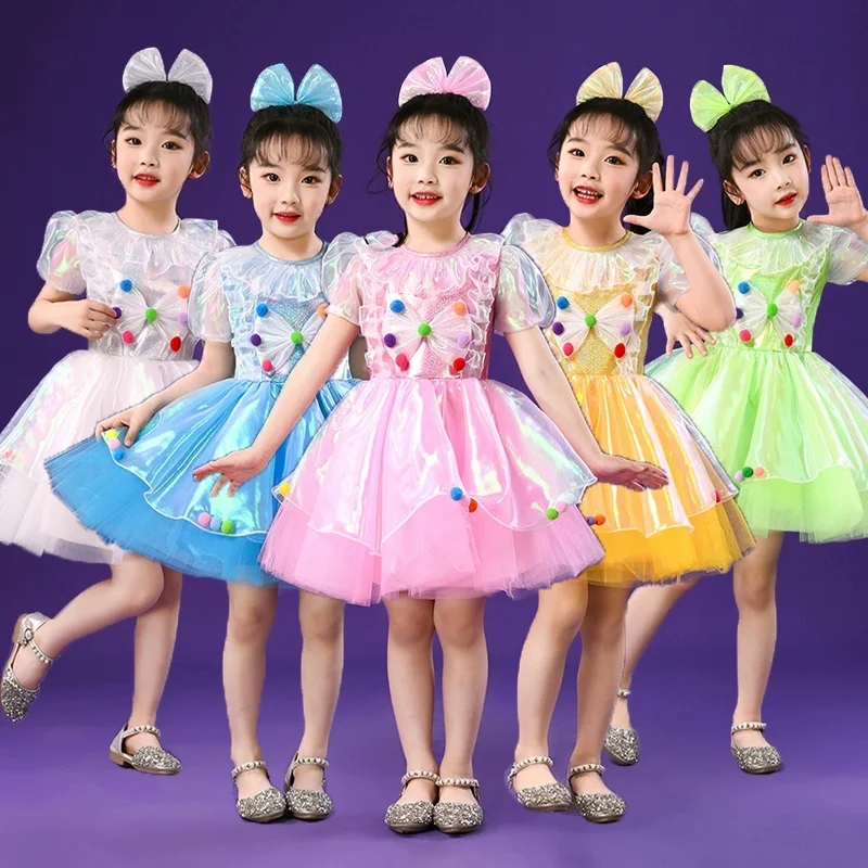 2026 فستان رقص حديث بنات غنائي معاصر حرة قاعة الرقص ملابس رقص بنات أطفال مرحلة ارتداء مهرجان الاحتفال #1
