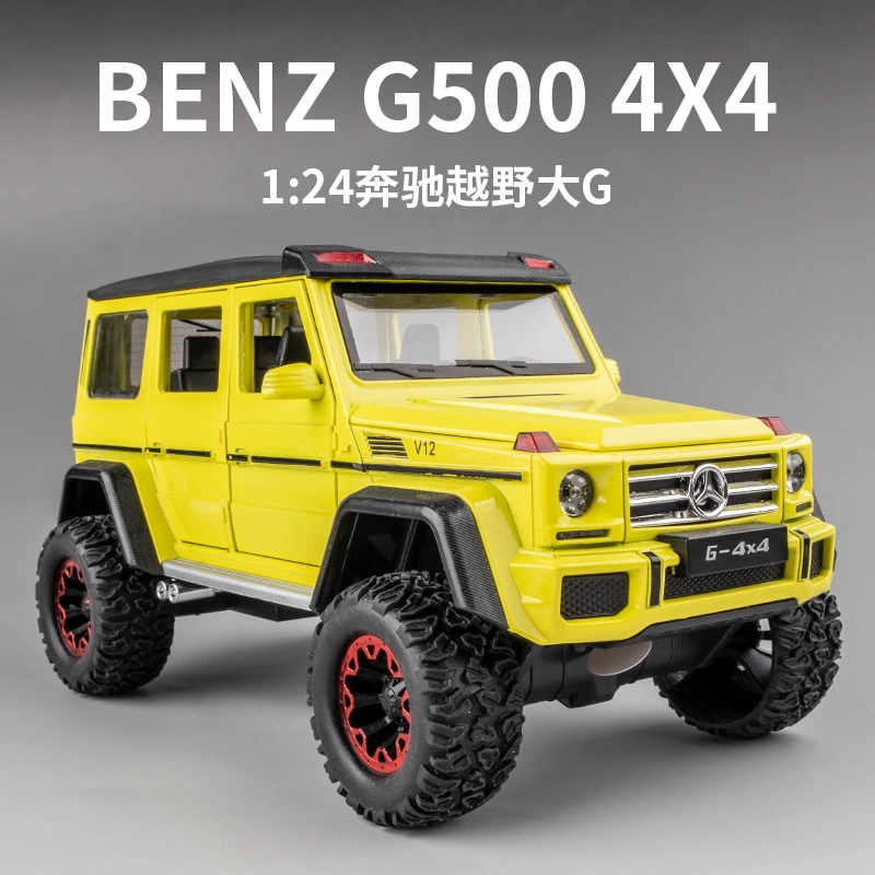 

Модель автомобиля Mercedes-Benz G500 в масштабе 1:24, модель внедорожника из сплава для мальчиков, коллекционная декоративная игрушка, подарок F372