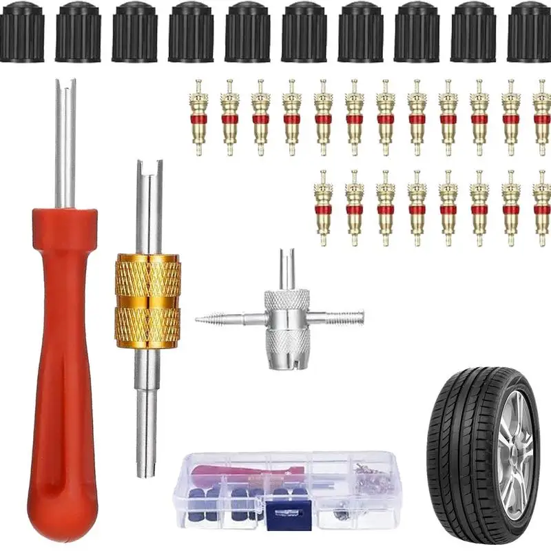 Valve Stem Removal Tool Air Conditioning Valve Core Remover Tool Multifunctional Metal Stitcher Tool For Car Motorcycle Truck