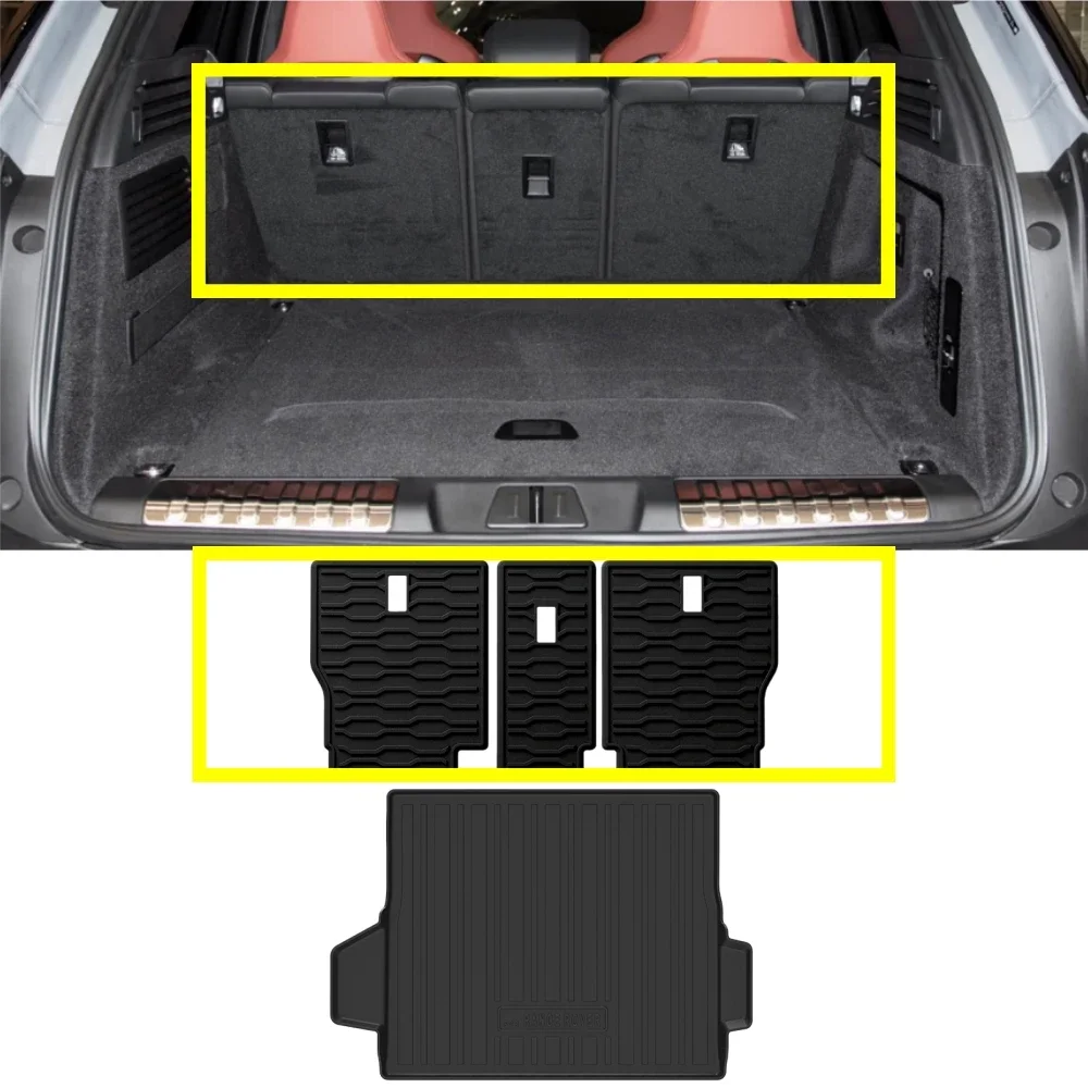 Für LAND ROVER RANGE ROVER Sport 2025 2026 Fußmatten Kofferraummatte Bodenteppich Wasserdichtes Innenzubehör TPE-Matte LHD – Detail 7