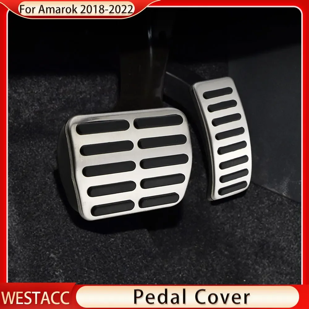 Car Pedals for Volkswagen VW Amarok 2018 2019 2020 2021 2022 Accelerator Gas Brake Clutch Pedal Cover Pad Interior Accessories