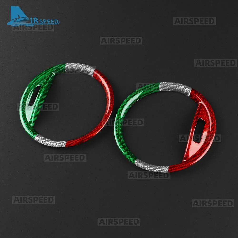 

Real Hard Tricolor Carbon Fiber Cover For Abarth 595 Abarth 695 Fiat 500 2016-2020 2021 2022 2023 2024 Dry Carbon Car Air Outlet