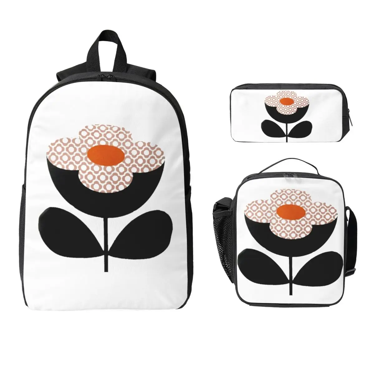 

Orla Kiely Stem Flowers Design Backpack Student Boys Girls BookBag School Bag Shoulder Bags 3ps Insulated Lunch Bag Pencil Case