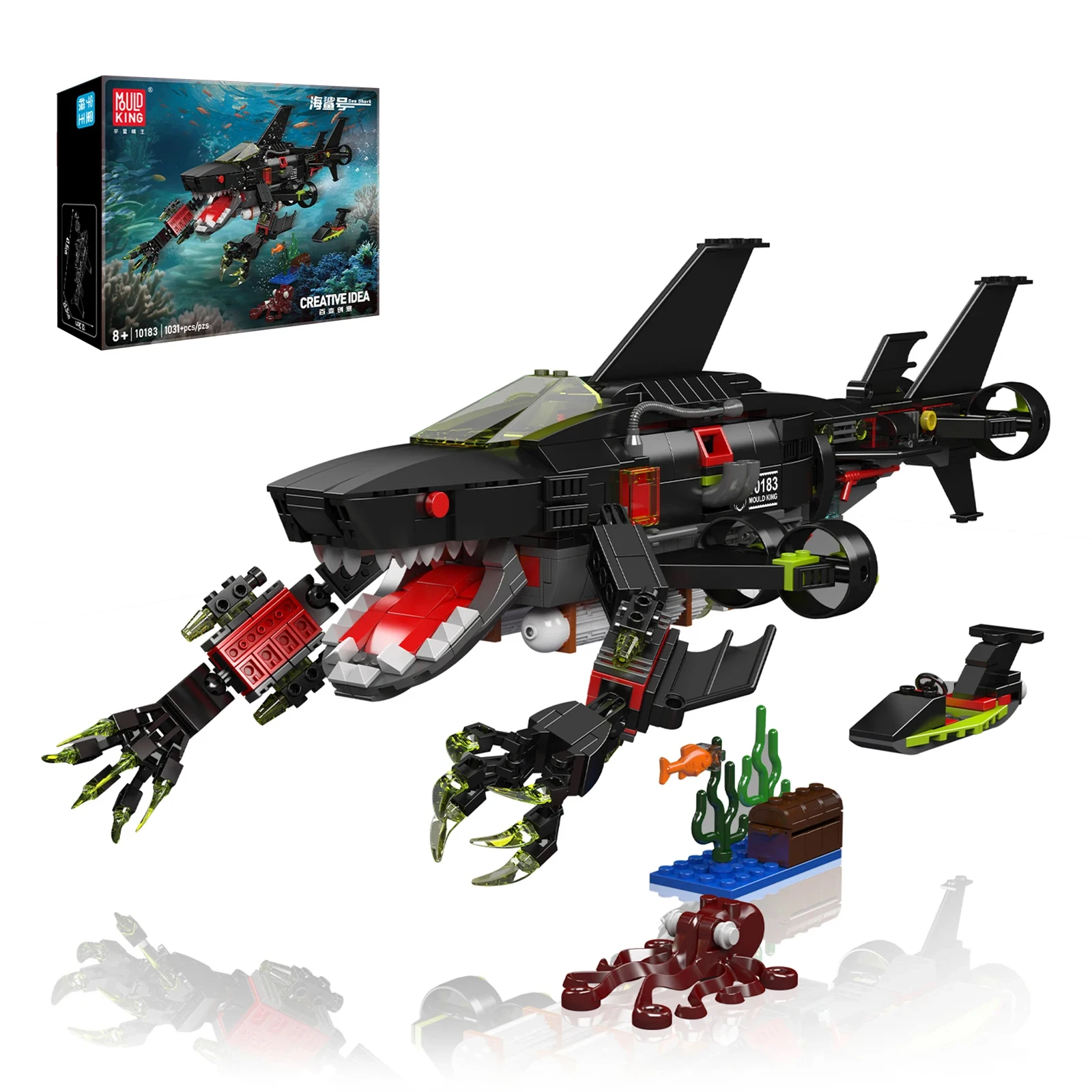 stampo-re-10183-robot-del-mare-profonde-squalo-building-blocks-animali-meccanici-polpo-alghe-scena-del-mare-profonde-bambini-assemblaggio-giocattolo-regalo
