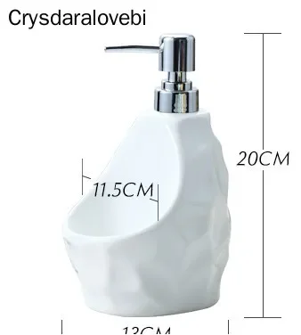 650ml Soap Dispenser Large Capacity Bathroom Ware Ceramic Lotion Bottle Shower Gel Bottle Hand Sanitizer Bottle Detergent Bottle