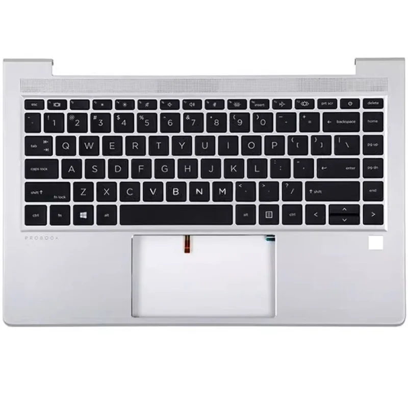 

Подставка для рук и клавиатура США для HP ProBook 445 G10 N38995-001, серебристая с подсветкой