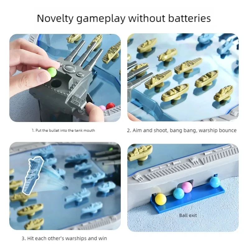 New Navy Combat Board Games Toys Multiplayer Party Interactive Table Games Ejection Ball Fighter Army Operations Toys for Kids