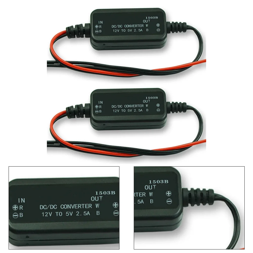 Convertitore riduttore di tensione DC 2 pezzi 12V Step Down a 5V DC-DC 2.5A Regolatore da 12V a 5V Convertitore di potenza da 12V a 5V 2.5A Accessori