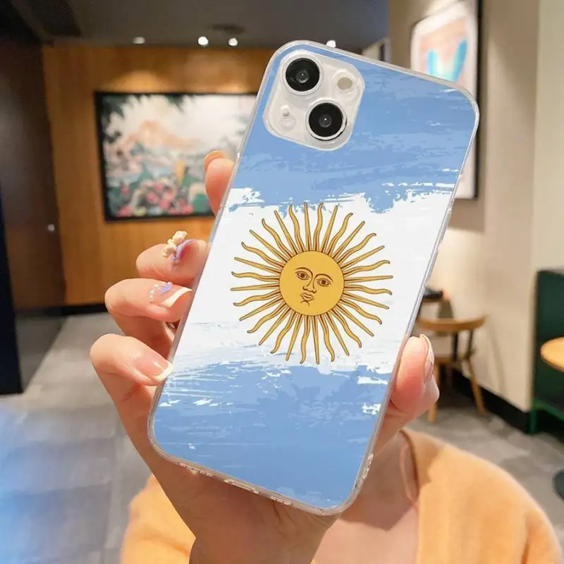 Argentina Flag Phone Case For Iphone 7 8 Plus X Xr Xs 11 12 13 Se2020 Mini Mobile Iphones 14 Pro Max Case