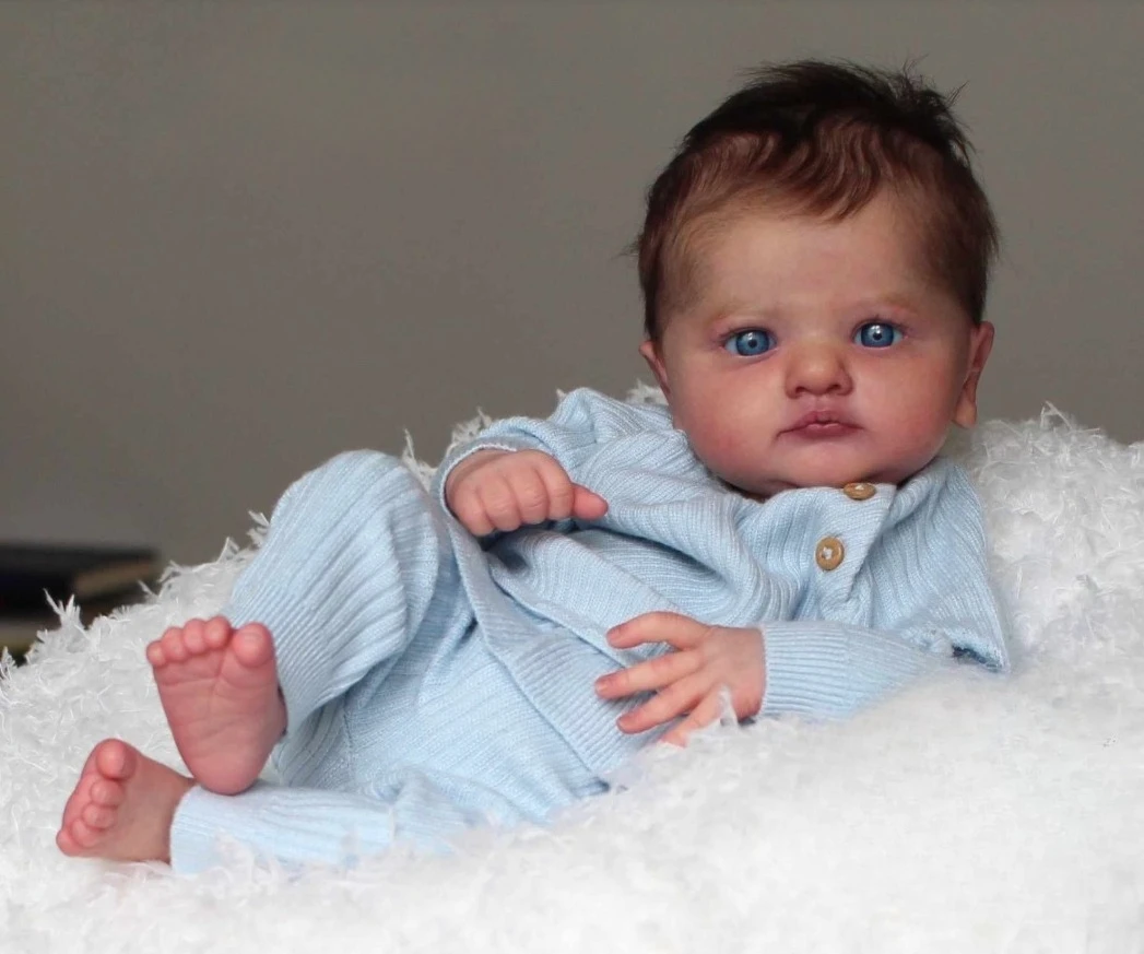 NPK 18 inch Reborn Doll Kit Mila Zachte Levensechte Real Touch Frisse Kleur Ongeverfd Onvoltooide Pop Onderdelen met Doek Lichaam DIY
