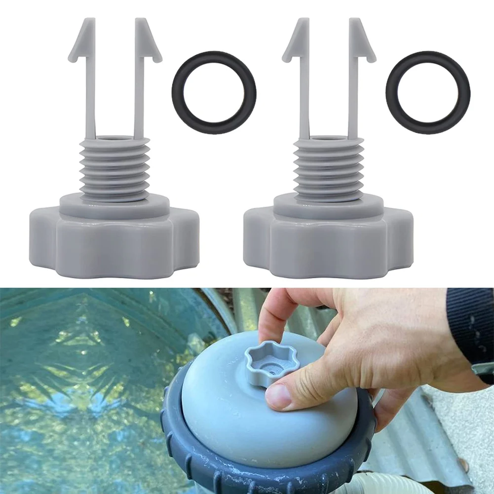 2pcs 10460 Exhaust Valves O-Ring Replacement Parts For Intex Filter Pumps 10460 10264 Garden Pool Filtration Air Release Valve