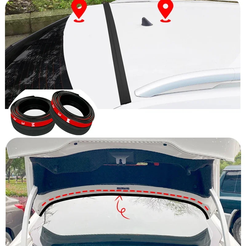 Car Trunk Lid Gap Sealing Strip SUV Hatchback Trunk Lid Gap Sealing Strip Window Sealing Soundproof Noise Prevention Accessory