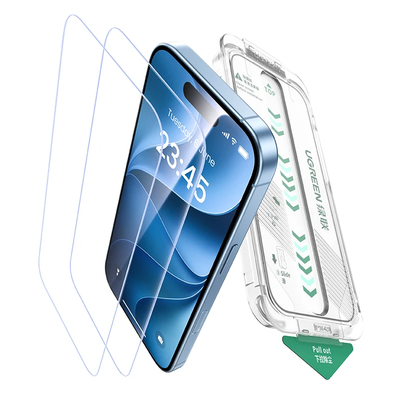 UGREEN 2 SZT. Bezpyłowa Osłona Ekranu do iPhone 18 17 Pro Max Szkło Hartowane do iPhone 18 Pro 17Pro Folia Ochronna na Telefon — zdjęcie produktu 7
