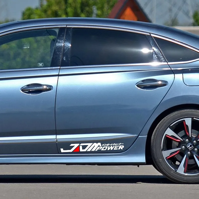 ملصقات JDM POWER للزجاج الأمامي للسيارة، ملصق عاكس من الفينيل مقاوم للماء وغير يتلاشى، شارات تزيين السباق كبيرة الحجم