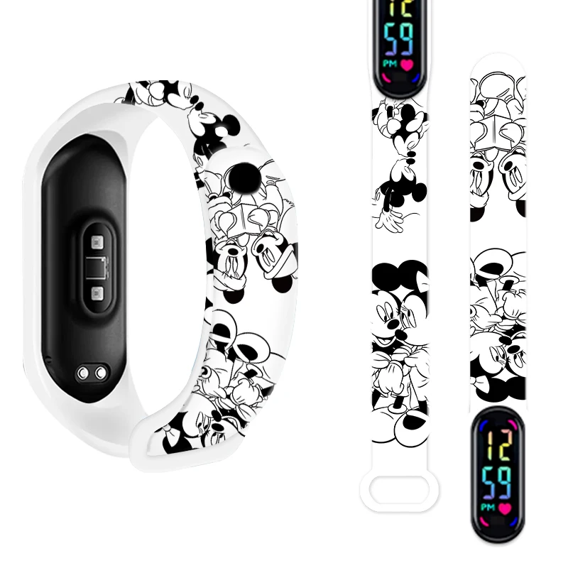 

Disney Mickey & Minnie Strap for Xiaomi Mi Band 7/6/5 Sport Replaceable Bracelet Compatible with Mi Band 4/3 Incl. Accessories