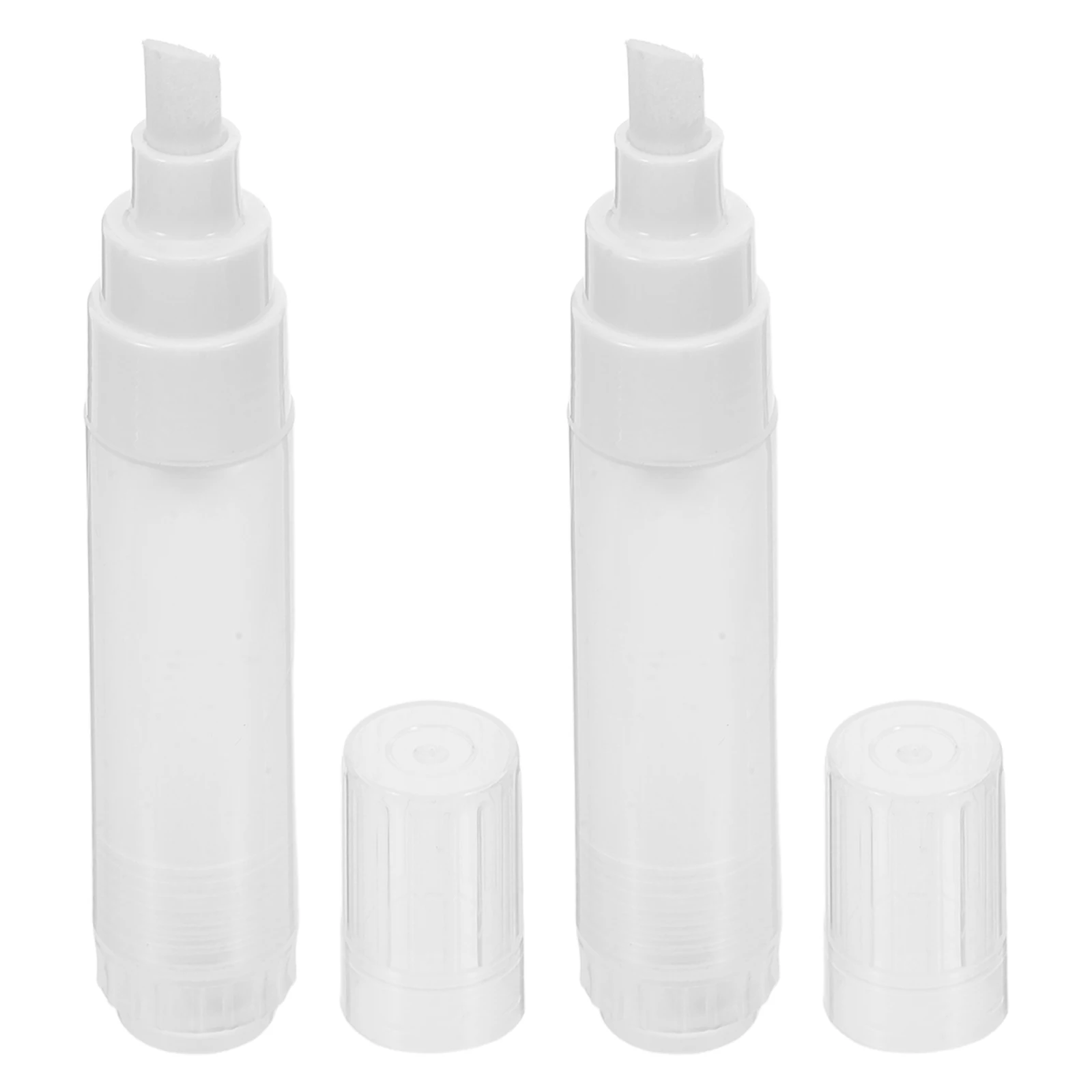 2 Buah Spidol Cat Isi Ulang Ujung Datar 8Mm untuk Kayu Logam Plastik Akrilik Dapat Digunakan Kembali Seni Kerajinan Diy Gambar Perbaikan Industri