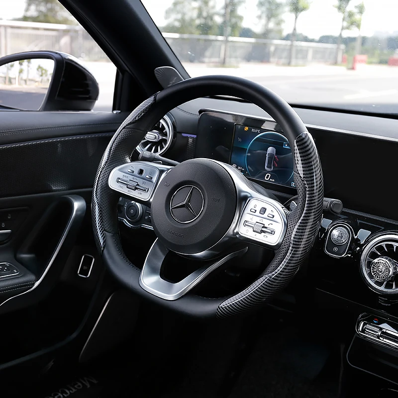 2 шт. чехлов на руль с текстурой карбона для Chery Exeed TXL TX VX LX RX ET ES C-DM EX-7, аксессуары для интерьера автомобиля