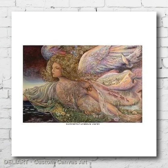 

NATURE'S GUARDIAN ANGEL - JOSEPHINE WALL ART Canvas Poster FANTASY Custom Size Available Room Decor Home