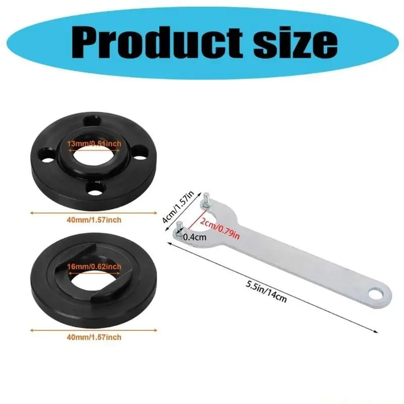A2BE 7Pieces Metal Angled Grinder Lock Nut 5/8-11 Flange Wrench For Replacement
