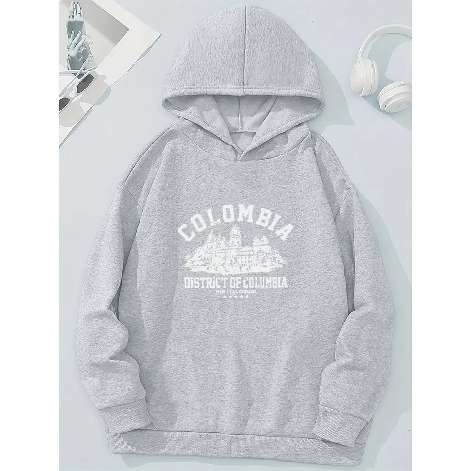 المرأة أزياء زائد المخملية عارضة فضفاض البلوز فضفاض البلوفرات الشتاء مريحة التوت المطبوعة هوديس طويلة الأكمام قمم #1