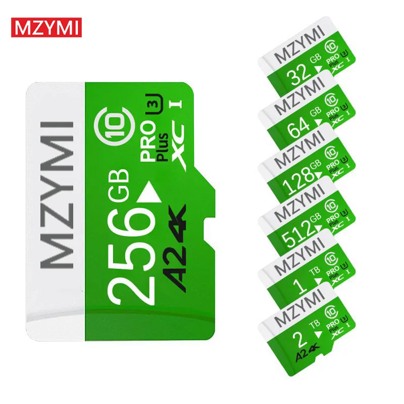 

MZYMI 2TB Memory Card A2 4K U3 Class10 High Speed Flash TF Cards 1TB 512GB 256TB 128TB Expanded Storage For Smartphone Camera