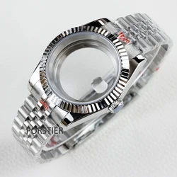 36mm/39mm NH35 Watch Case Stainless steel Jubilee Bracelet Sapphire Glass Waterproof for Seiko NH35 NH36 Movement Datejust Case