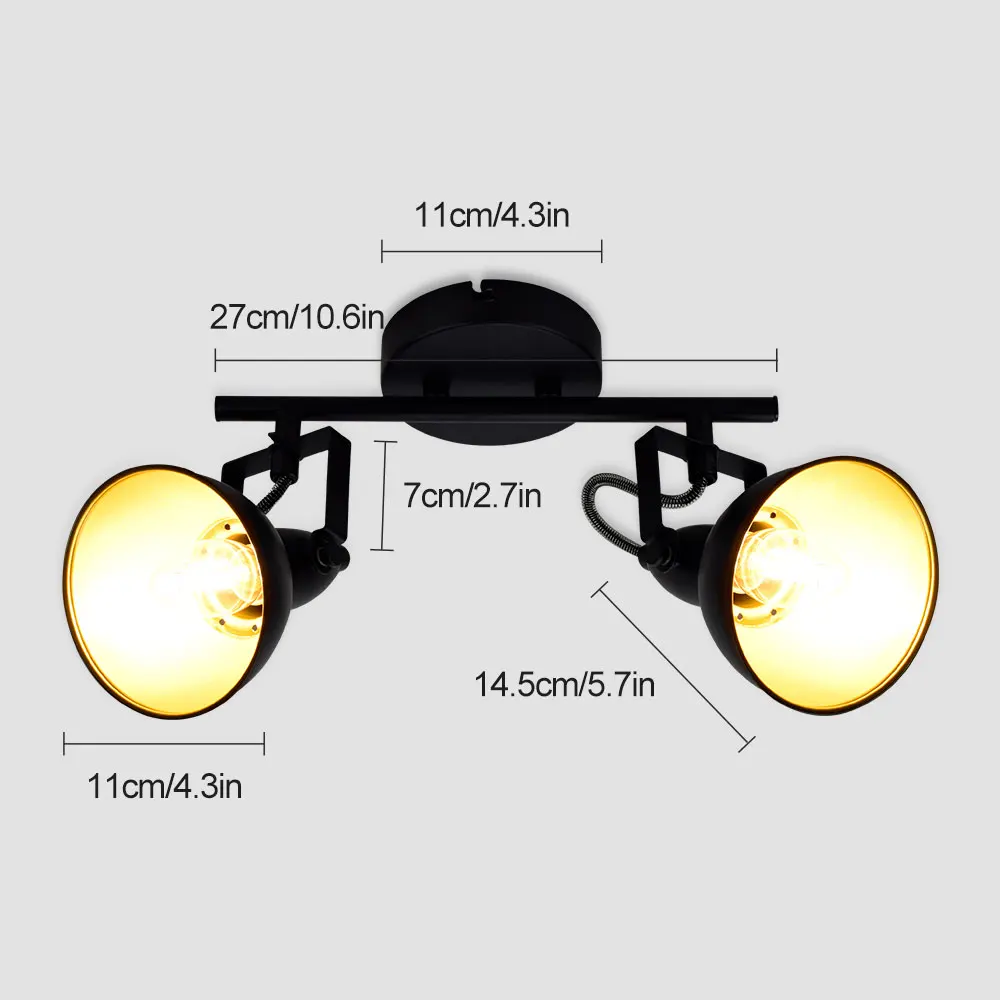 Imagem -05 - Iluminação Flush Mount Track Holofotes de Teto Cabeças Flexíveis para Sala de Estar Sala de Jantar Cozinha Ilha ou Luzes