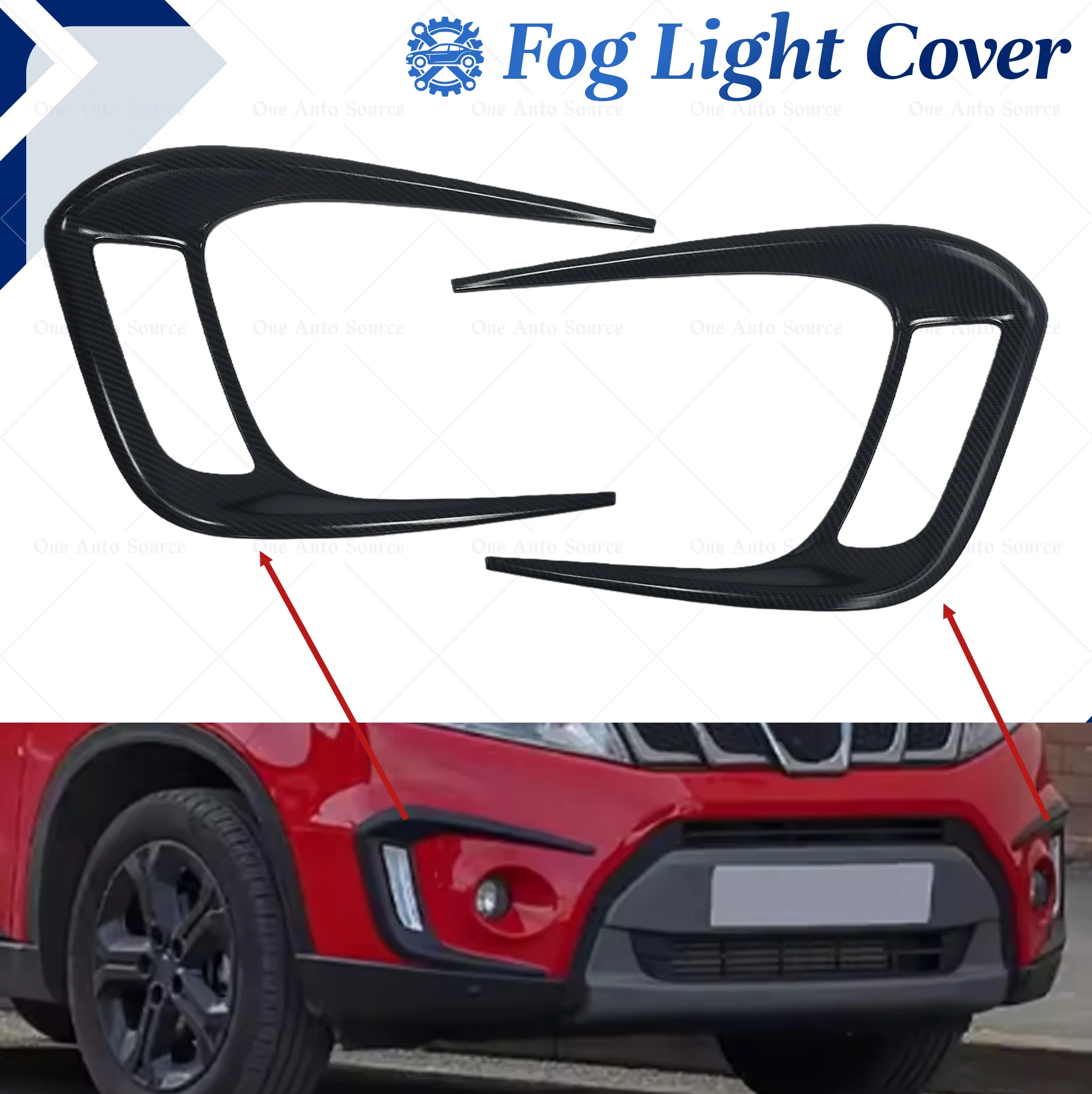 

Для Suzuki Vitara 2016-2020: накладка на рамку противотуманной фары, декоративная накладка на переднюю решетку, наклейка из АБС-пластика под карбон, аксессуары для ремонта автомобиля