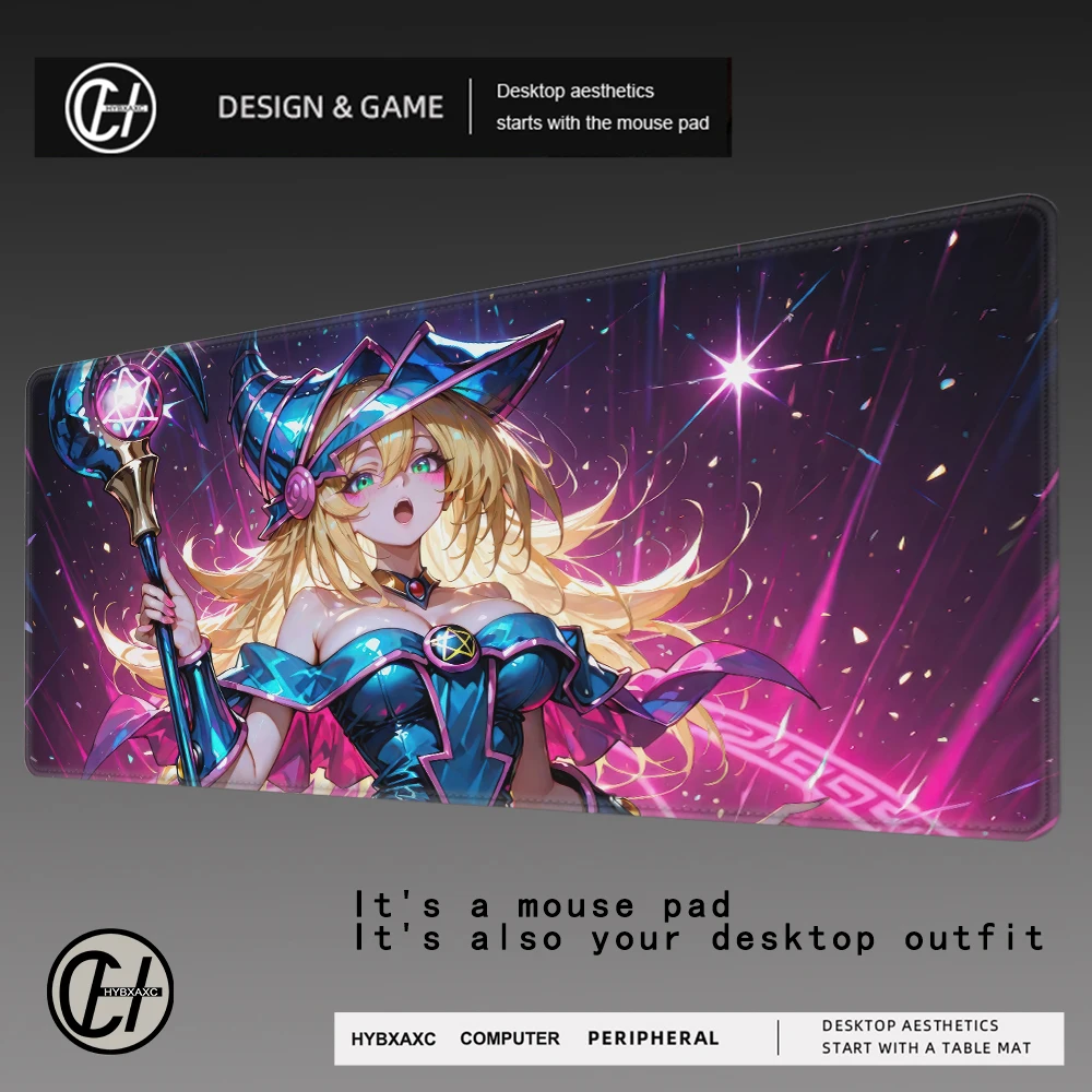 

Dark Magician Girl Large Mousepad Yu Gi Oh Gamer Mouse Pad HD Printing Non-slip Deskmat Office Carpet Computer Accessories