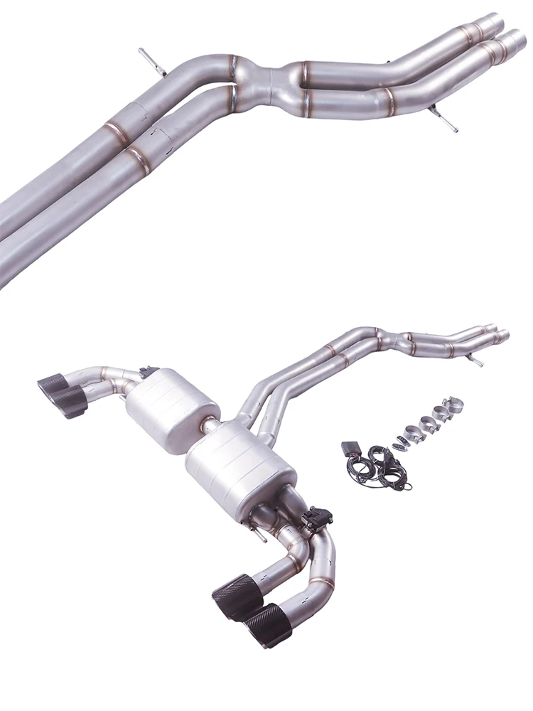 

[Custom product] Suitable for 22 Porsche Cayen GTS Turbo 4.0T Catback stainless steel valve performance exhaust pipe four out