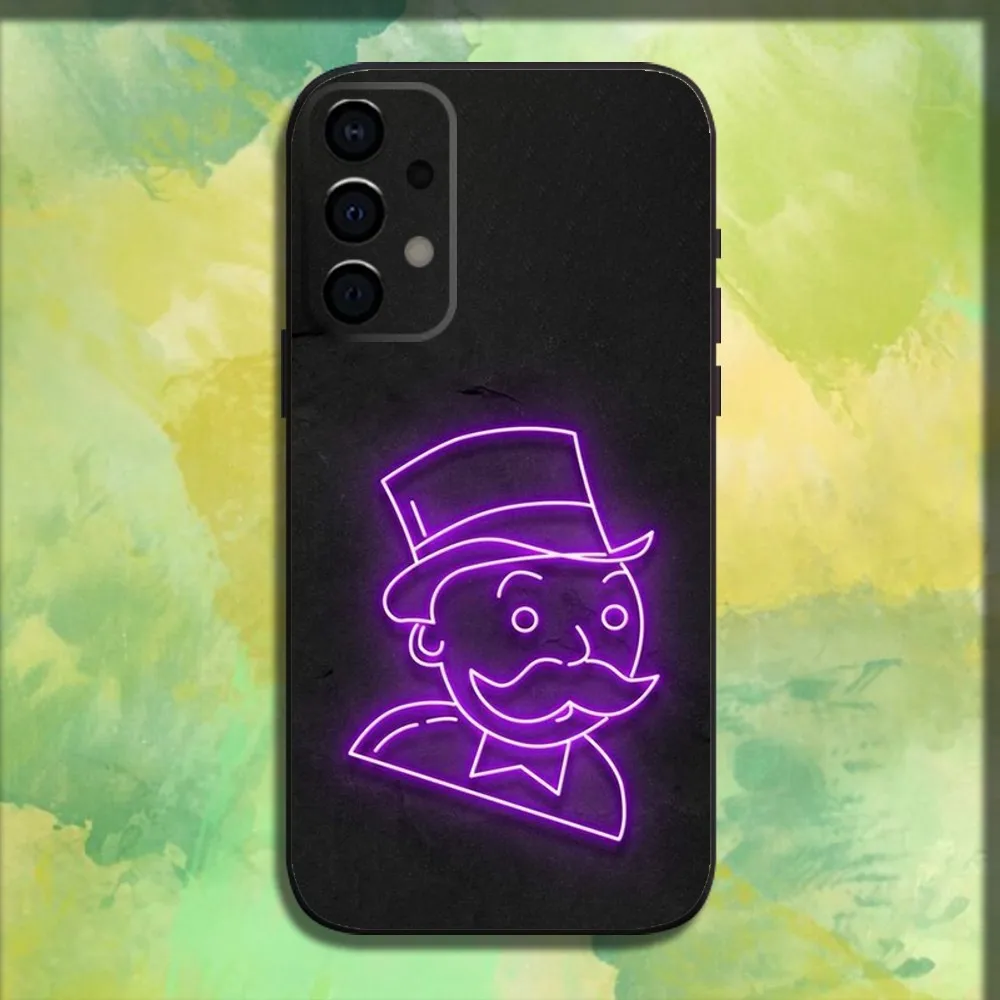 Dollar Alec Monopoly Man Phone Case For Samsung Galaxy A13,A21s,A22,A31,A32,A52,A53,A71,A80,A91 Soft Black Shell